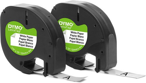 Dymo 10697 White Paper Tape 2-Pack