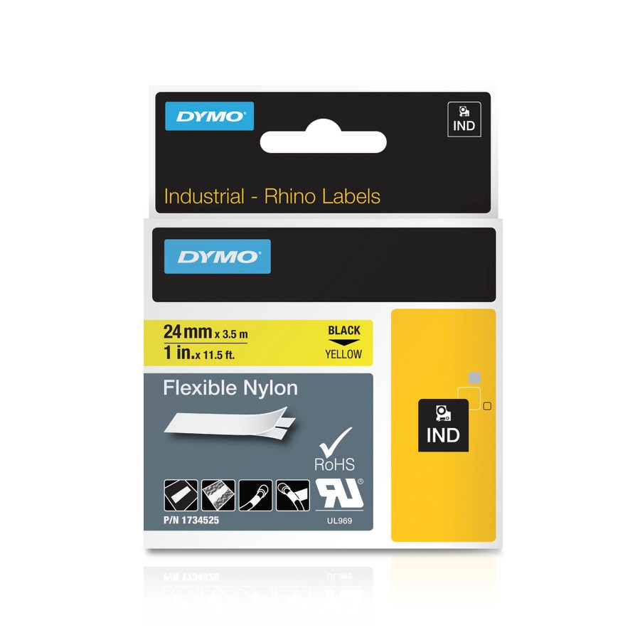 White Yellow Orange Nylon Vinyl Label for DYMO Rhino XTL-300 500 Tape 12/19mm 