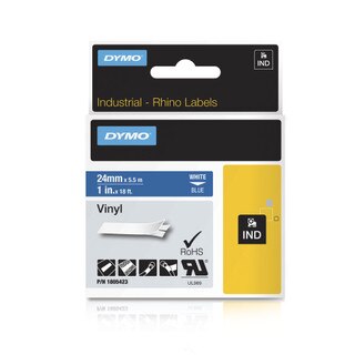 Dymo Rhino 1805423 Blue Vinyl Label