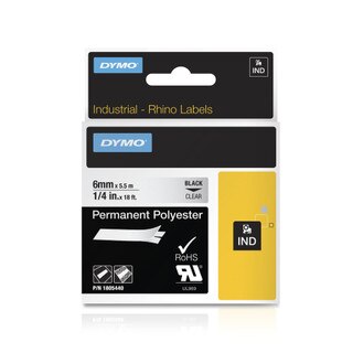 Dymo Rhino 1805440 Clear Permanent