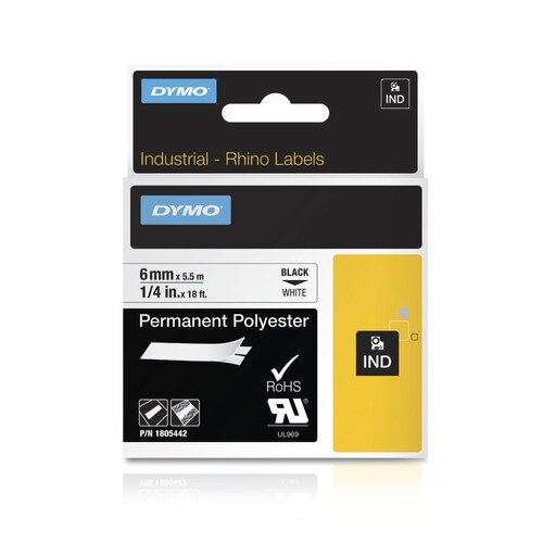 Dymo Rhino 1805442 White Permanent