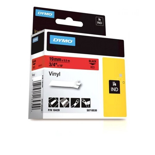 Dymo Rhino 18439 Red Vinyl Labels