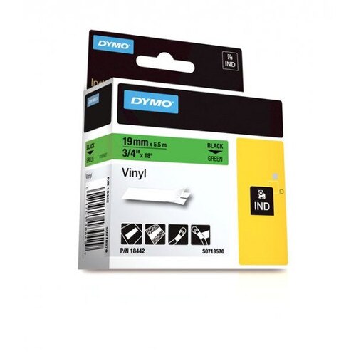 Dymo Rhino 18442 Green Vinyl Labels