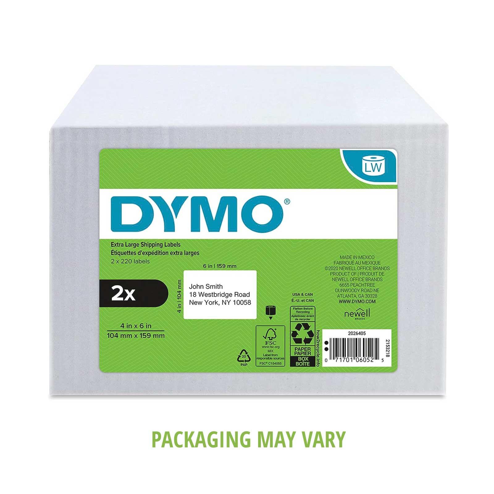 2-pack* Genuine Dymo 4XL / 5XL Extra Large 4