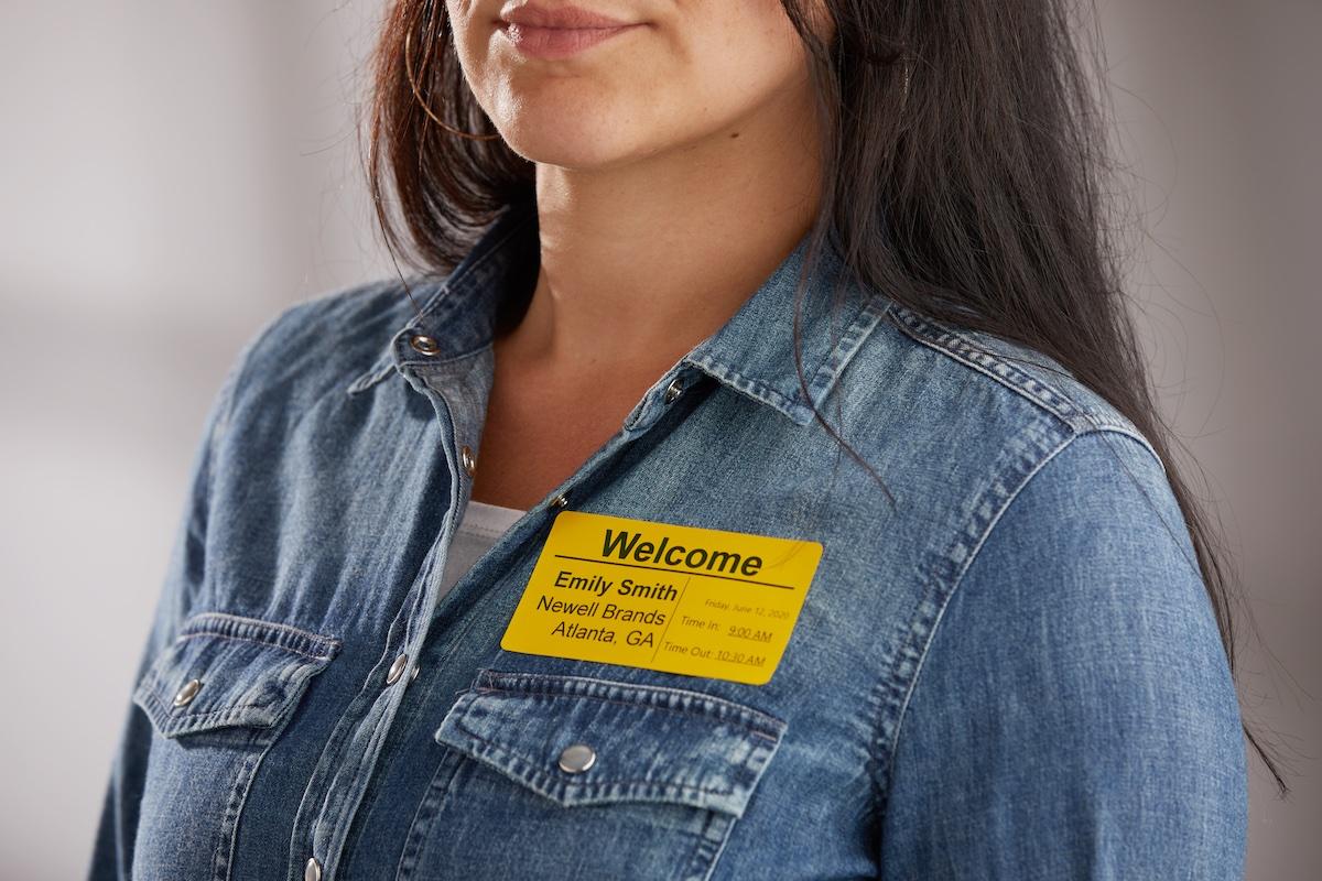 Genuine Dymo 2133382 Yellow Name Badge / Shipping Labels
