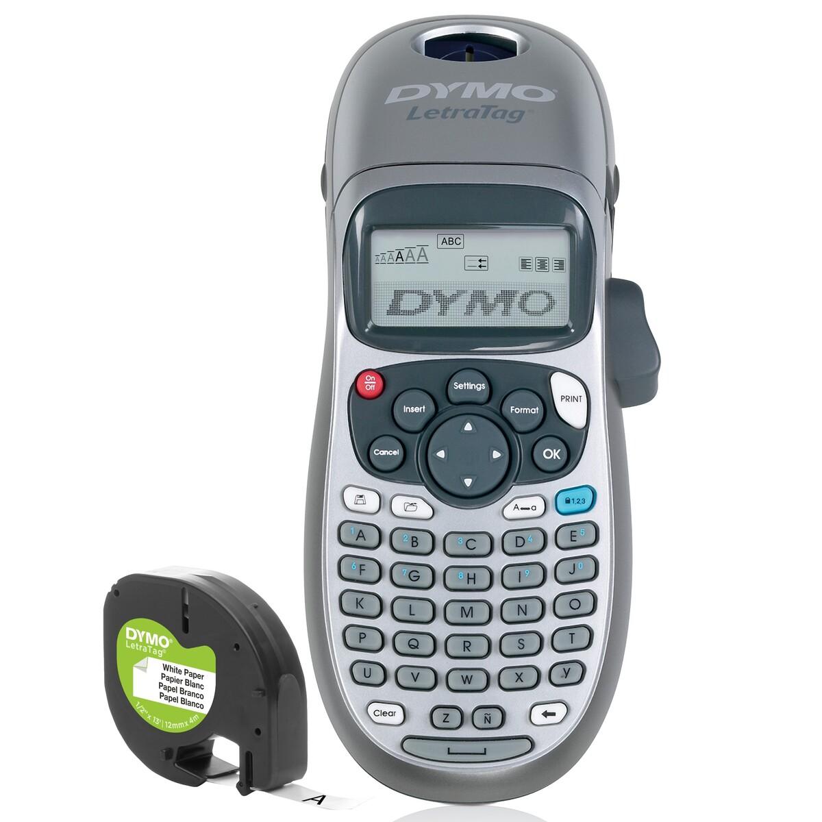 Stock Bureau - DYMO Etiqueteuse Personnelle LetraTag LT-100H Plus 1 Support Mural Aimante 2 Rubans