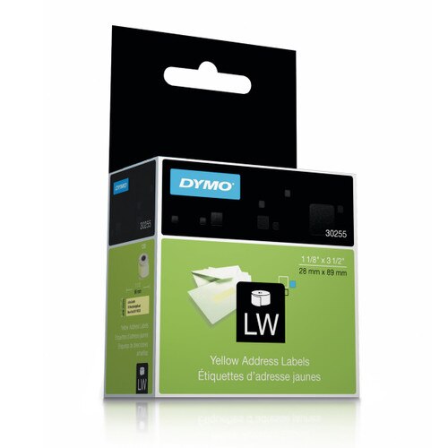 Dymo 30255 Address Labels Yellow