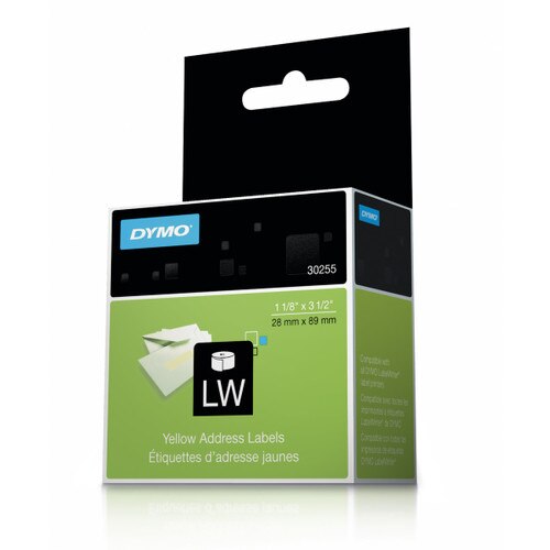 Yellow Dymo 30255 Address Labels