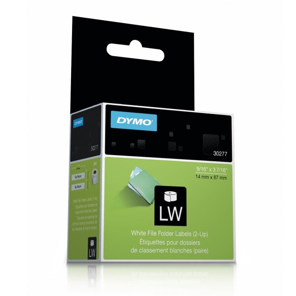 Genuine Dymo 30277 File Folder Labels 2-up