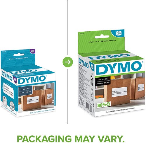 Dymo Shipping Label - 2.12" Width X 4" Length White 30323  (dym30323