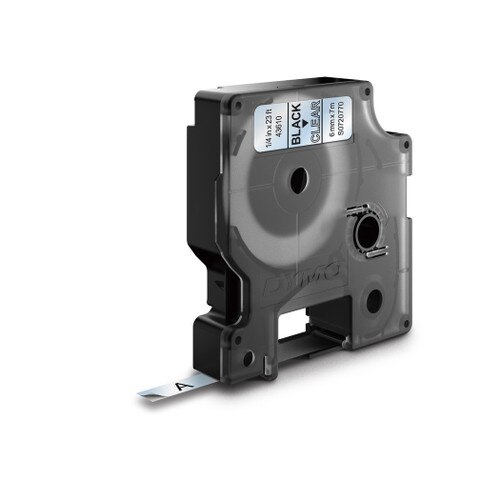 Dymo 43610 D1 Label Black on Clear