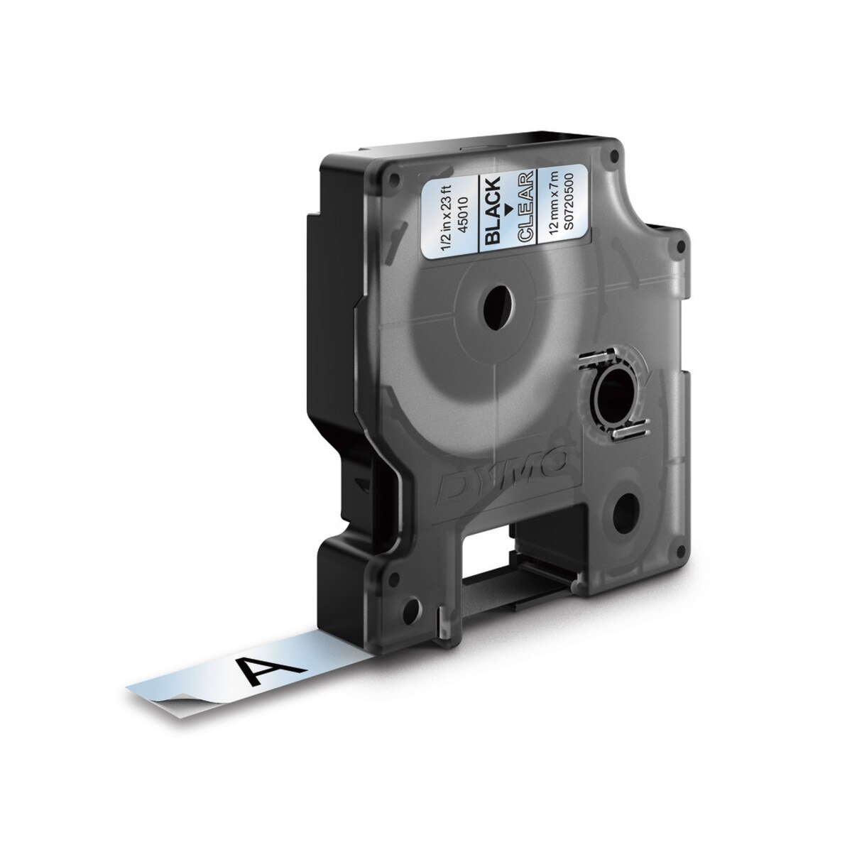 Dymo 45010 D1 Black on Clear Label