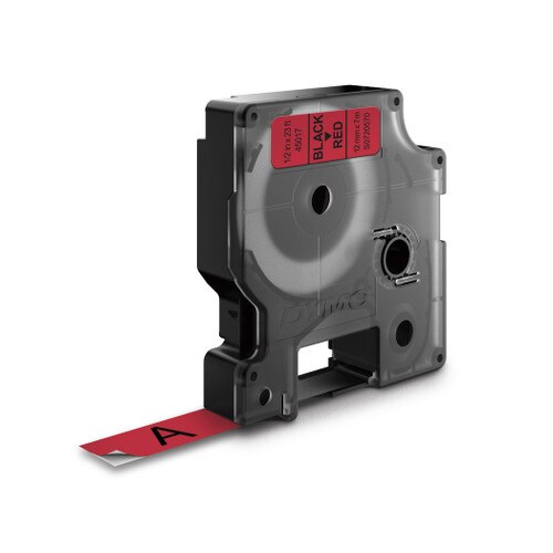 Dymo 45017 D1 Label Tape Black Red