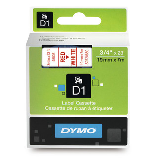 Dymo 45805 D1 Red White Label Tape