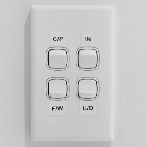 rhino 4200 light switch labelling using rhino 18444 labels